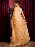 Thumbnail for NOZ2TOZ Women's Chiffon Yellow Solid Celebrity Saree With Blouse Piece - Distacart