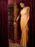 Thumbnail for NOZ2TOZ Women's Chiffon Yellow Solid Celebrity Saree With Blouse Piece - Distacart