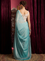 Thumbnail for NOZ2TOZ Women's Chiffon Blue Solid Celebrity Saree With Blouse Piece - Distacart