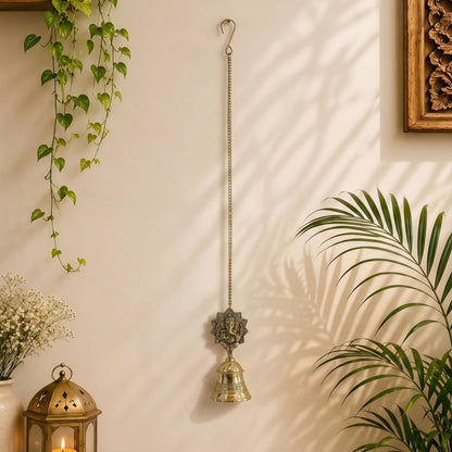 pure brass ganesh hanging bell