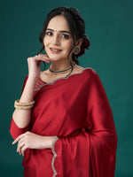 Thumbnail for kasee Beads and Stones Satin Sarees - Distacart