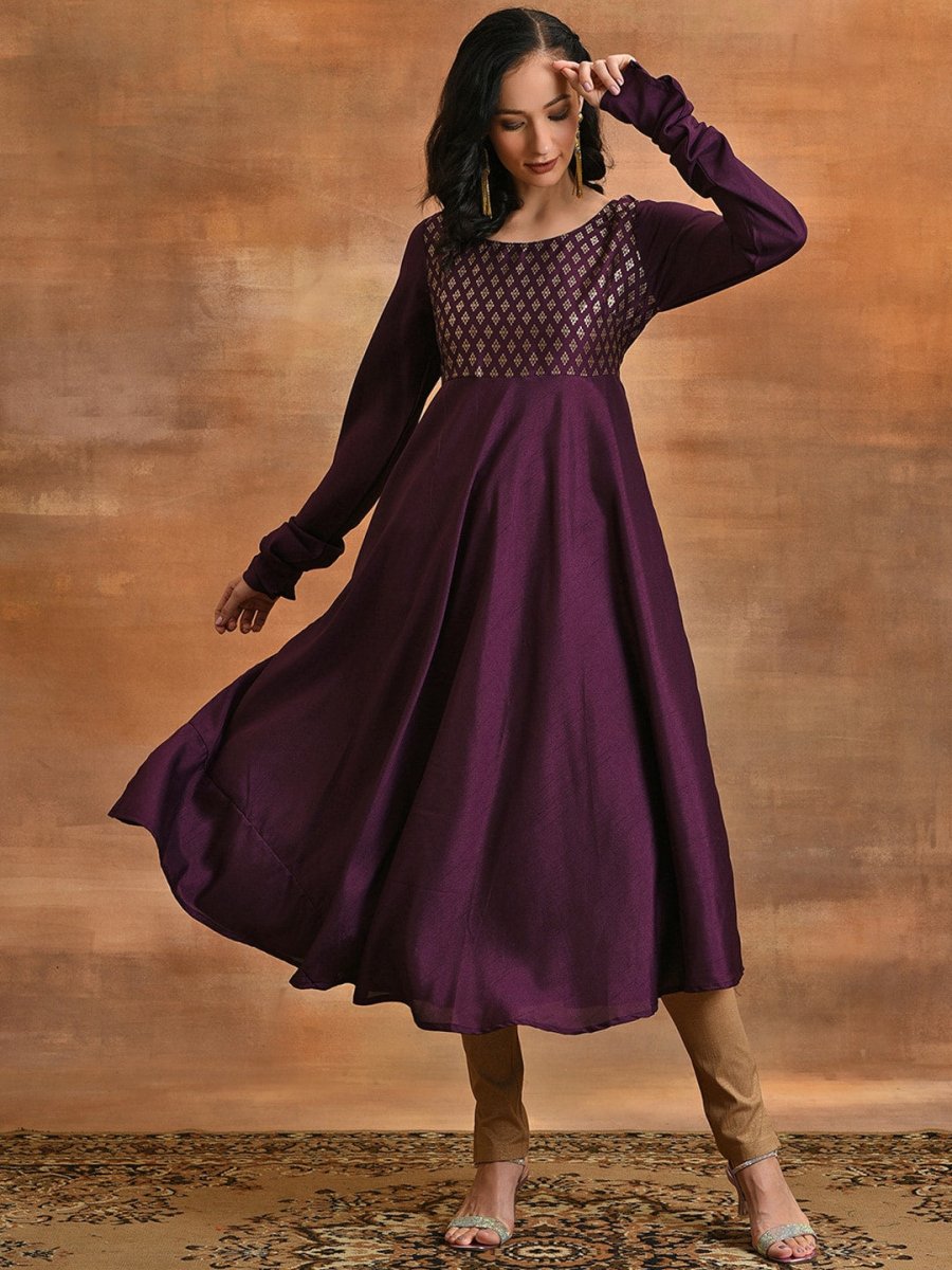 Aks Ethnic Motifs Printed Anarkali Kurta - Distacart