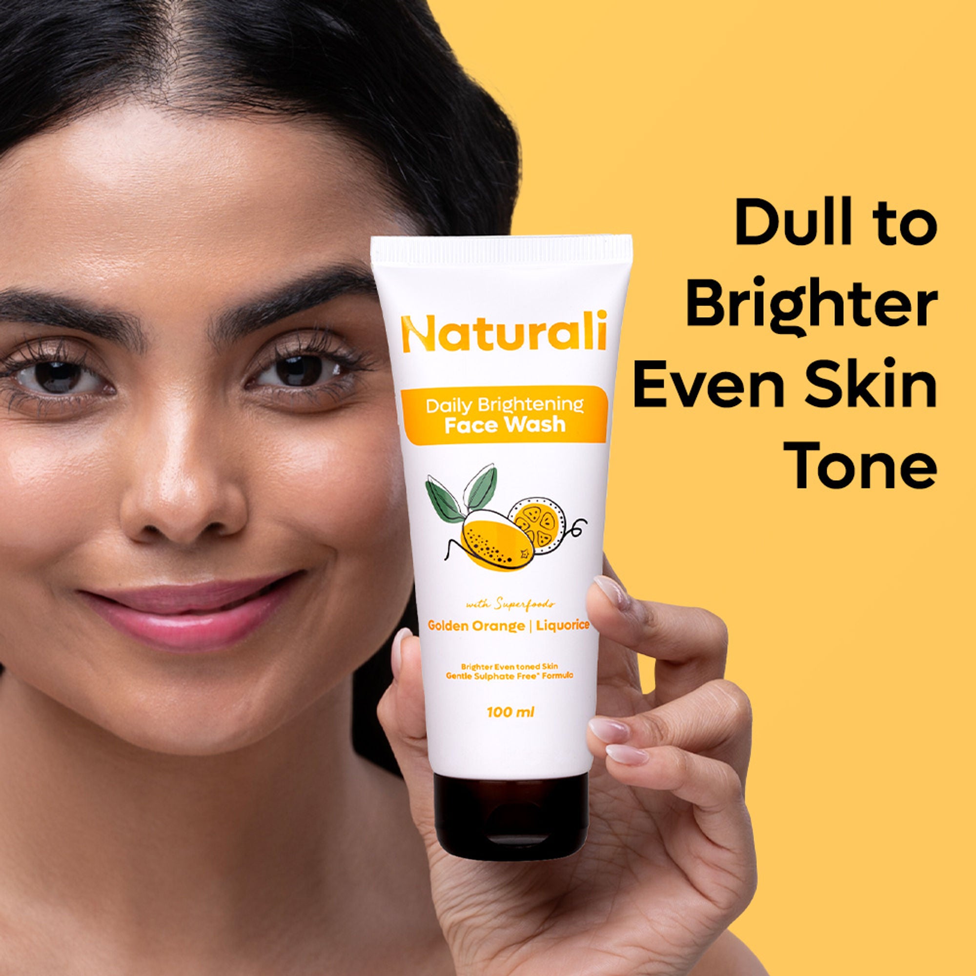 Naturali Daily Brightening Face Wash with Golden Orange & Liquorice Extarct - Distacart