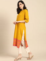 Thumbnail for All About You Women Yellow & Pink Printed Kurta - Distacart