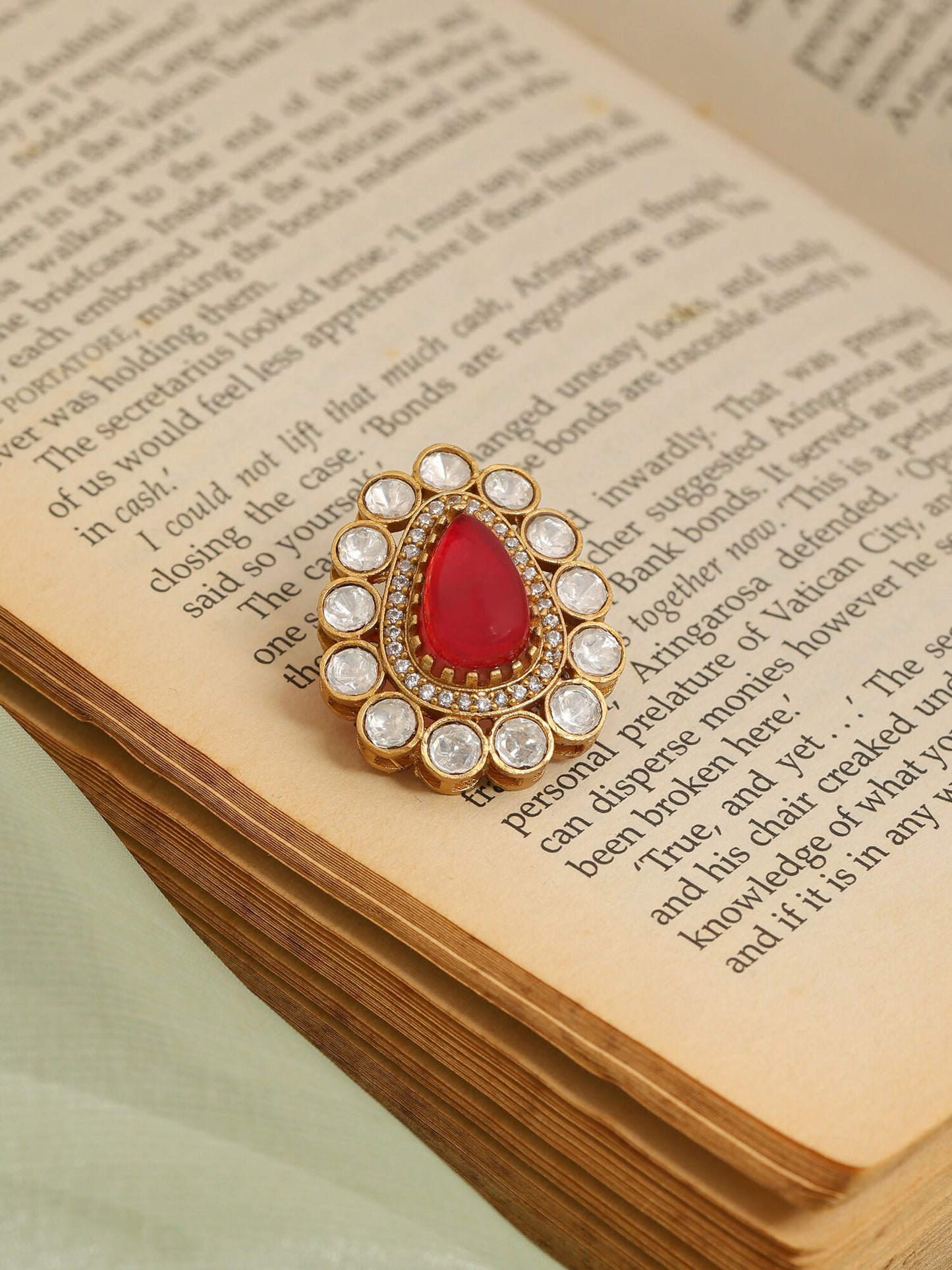 Ruby Raang Teardrop Brooch - Distacart