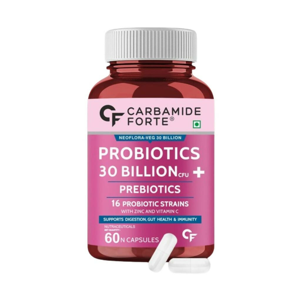 Carbamide Forte Probiotics Supplement 30 Billion Veg Capsules - Distacart