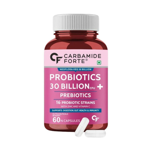 Carbamide Forte Probiotics Supplement 30 Billion Veg Capsules - Distacart