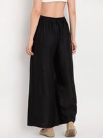 Thumbnail for TAG 7 Women Black Solid Flared Palazzos
