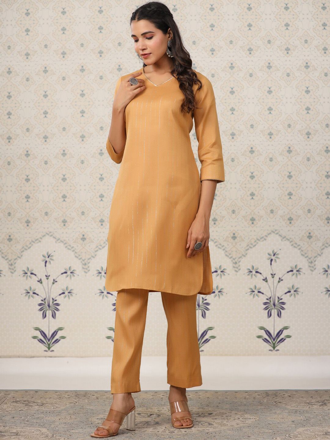 Ode by House of Pataudi Striped Kurta With Trousers - Distacart