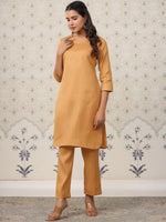 Thumbnail for Ode by House of Pataudi Striped Kurta With Trousers - Distacart