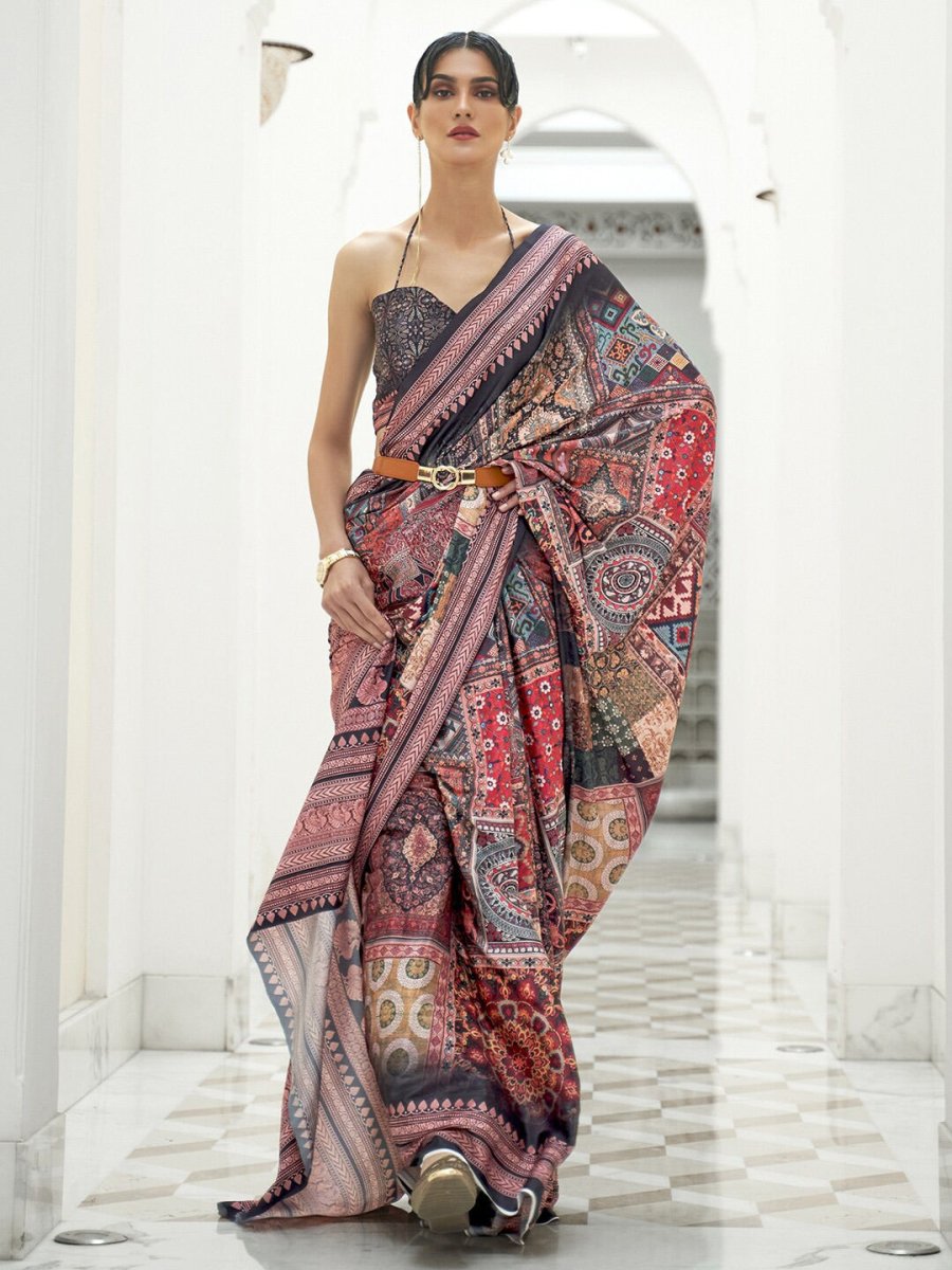 Anouk Kalamkari Pochampally Saree - Distacart