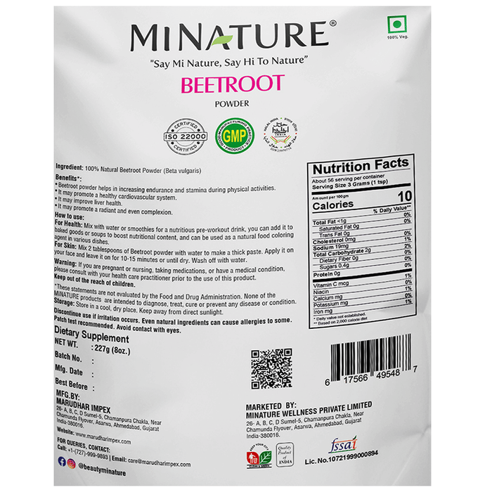 Minature Beetroot Spray Dried Powder