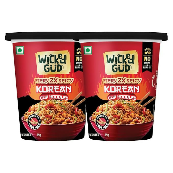 WickedGud Korean Cup Noodles Fiery 2X Spicy - Distacart