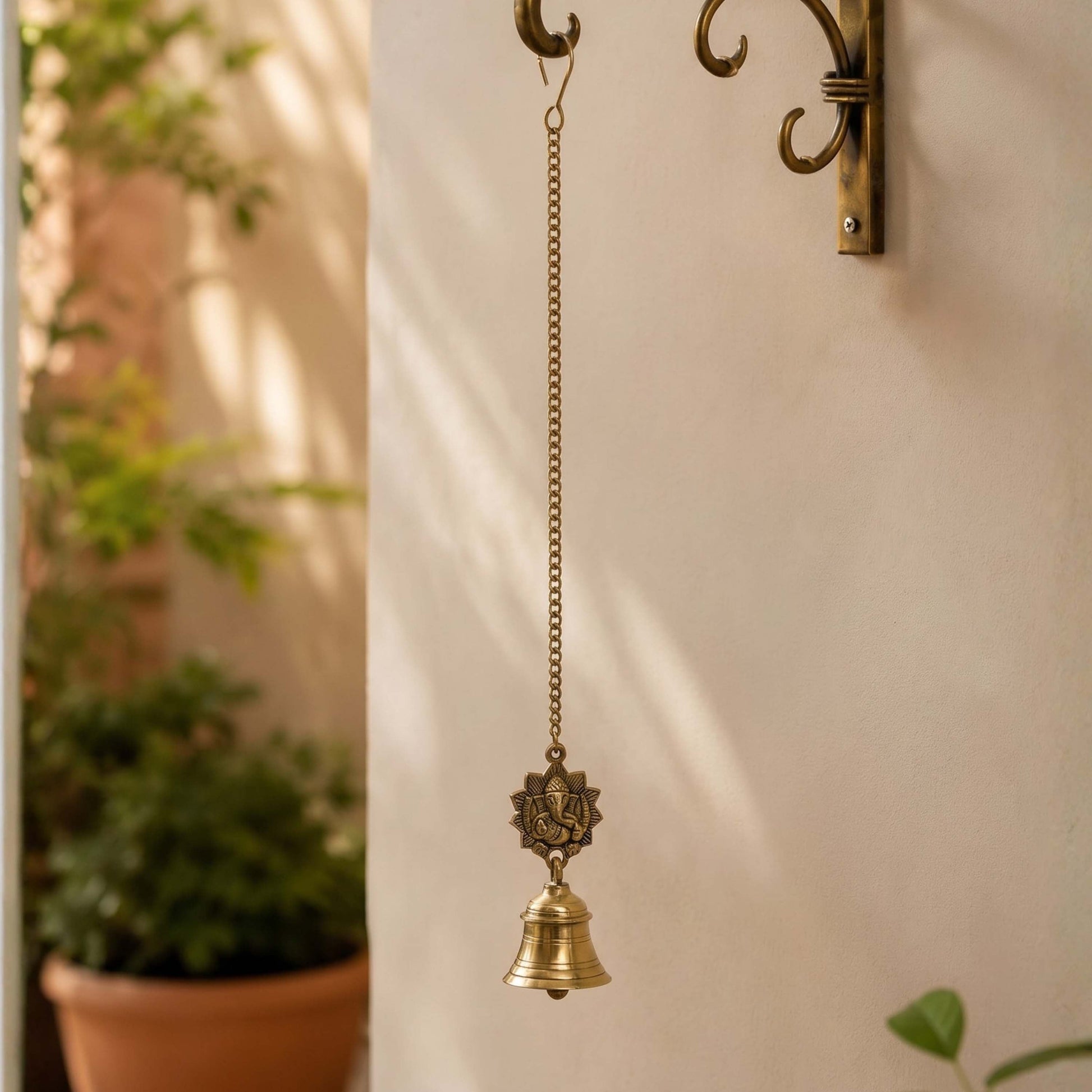 pure brass ganesh hanging bell