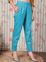 Thumbnail for Ode by House of Pataudi Floral Printed Regular Pure Cotton Kurta with Trousers & Dupatta - Distacart