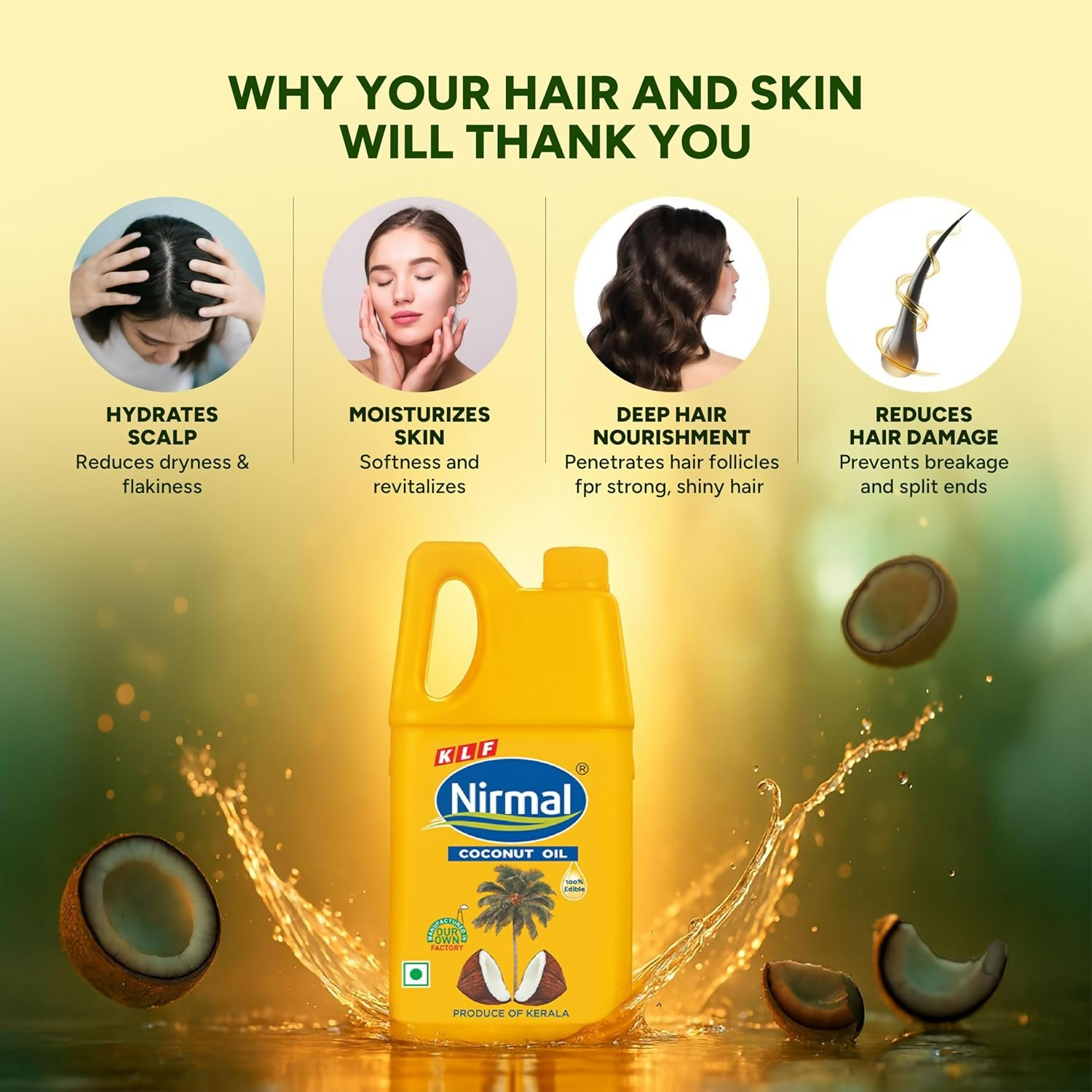 KLF Nirmal 100% Pure Coconut Oil - Distacart