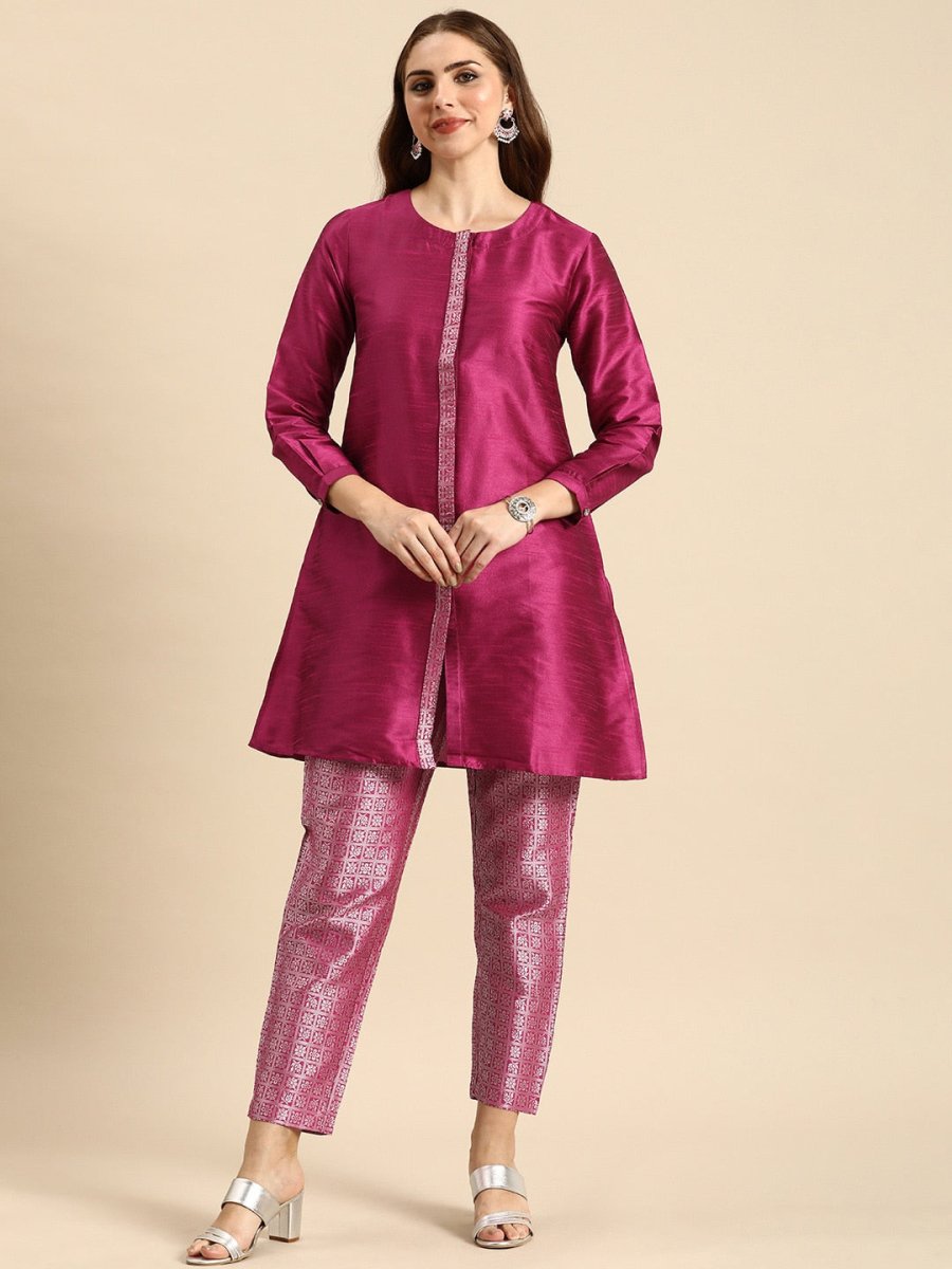 Anouk Women Ethnic Floral Regular Kurti With Trousers - Distacart