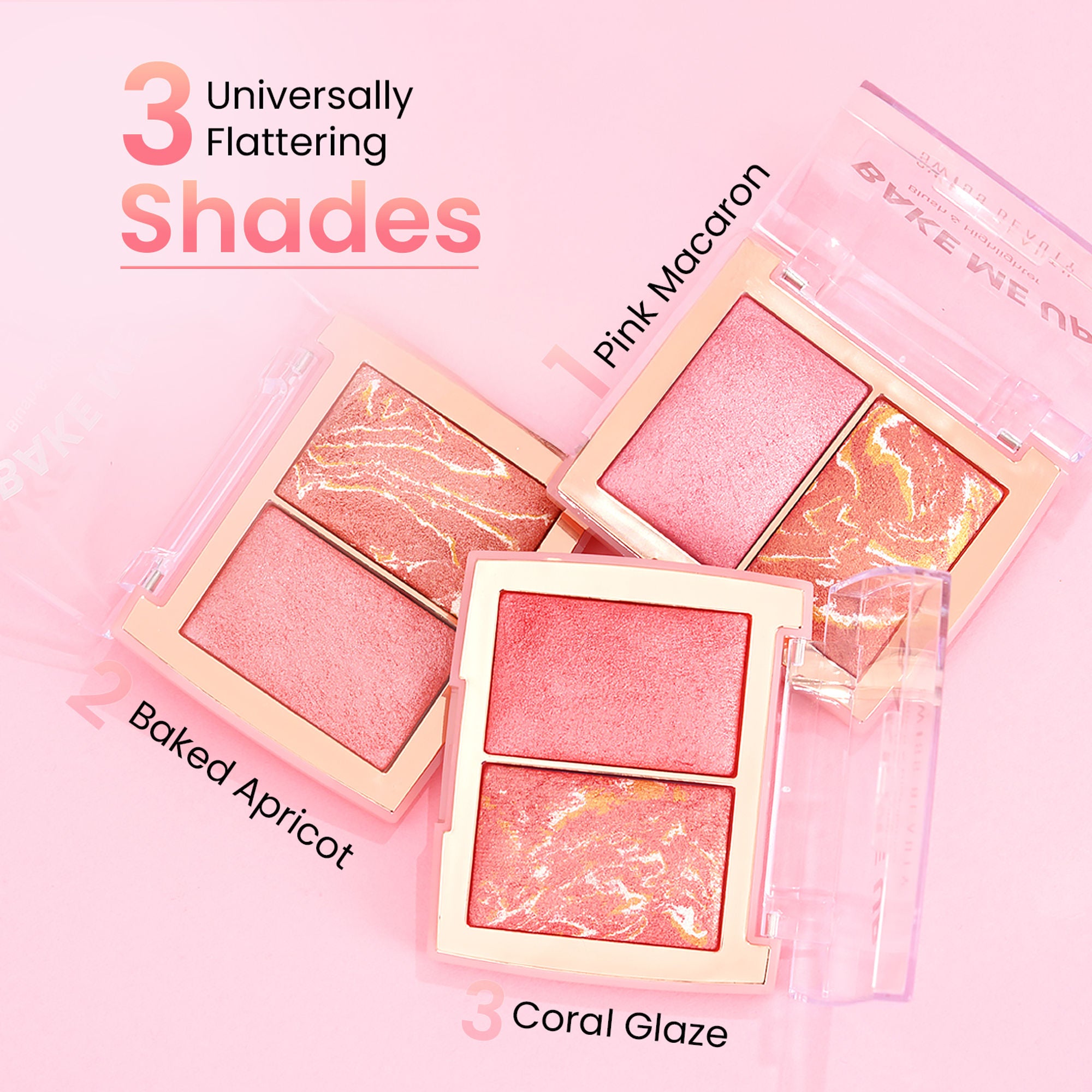Swiss Beauty Bake Me Up Blush & Highlighter , 2-In-1 Baked Formula, Long-Lasting - Pink Macaron - Distacart