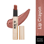 Thumbnail for Swiss Beauty Select Here To Stay Lip Crayon Velvety-Matte Finish , 12-Hour Stay - 1 Cool Caramel