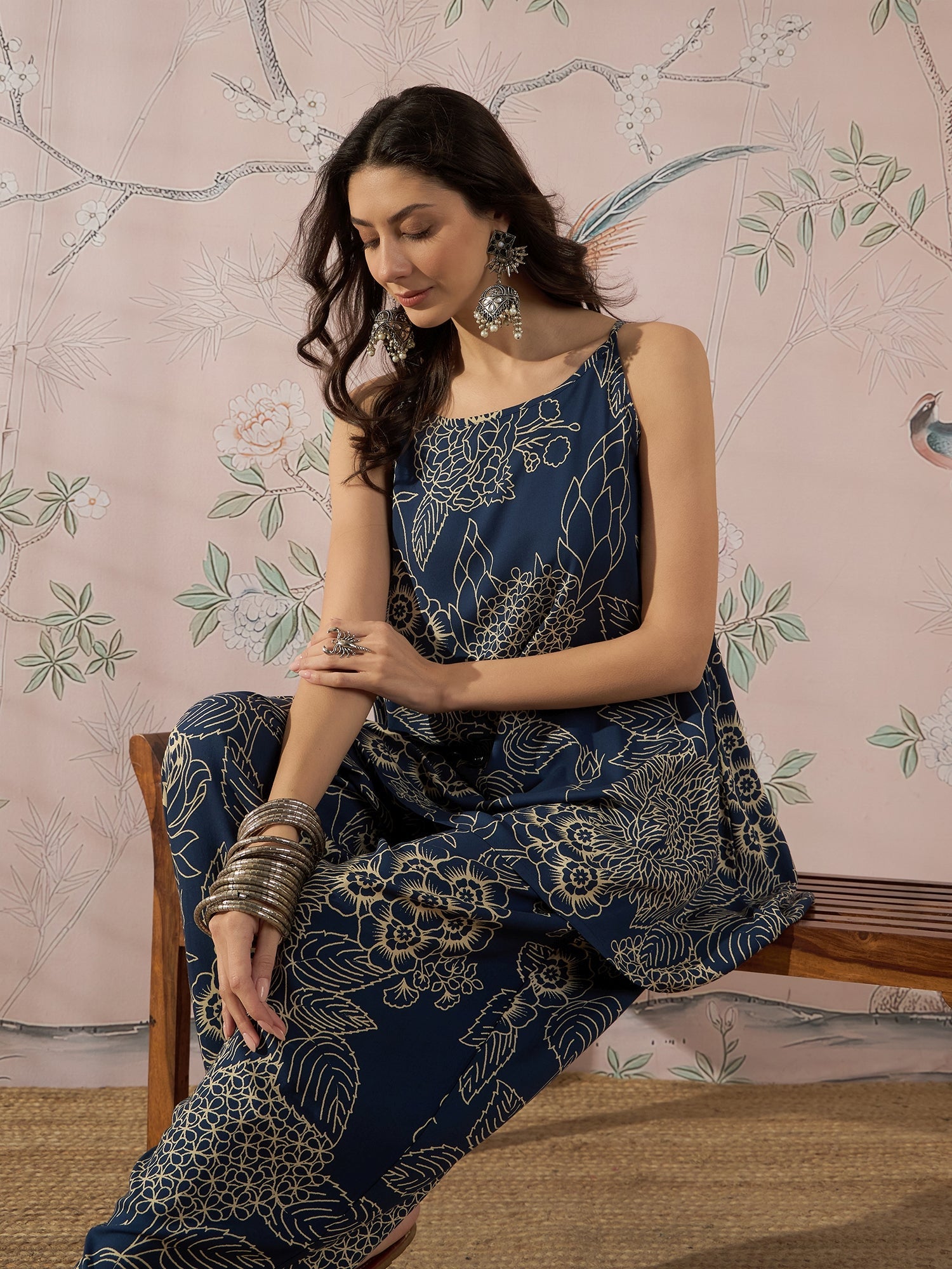 InWeave Peacock Teal Rose Leaf Strappy Set - Distacart