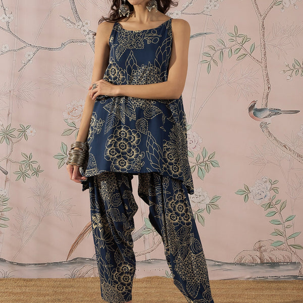 InWeave Peacock Teal Rose Leaf Strappy Set - Distacart
