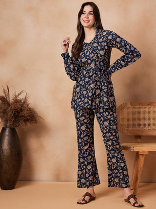 InWeave Navy Beige Co Ord Set