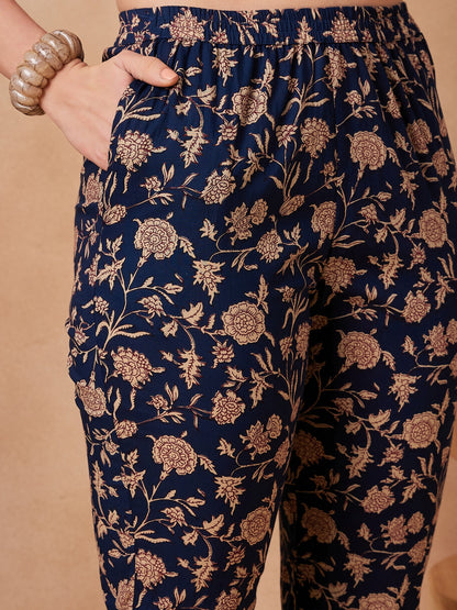 InWeave Navy Beige Co Ord Set - Distacart