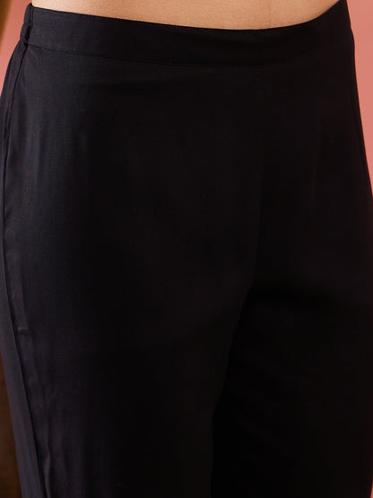 InWeave Black 3 Piece Co Ord Set With Belt - Distacart