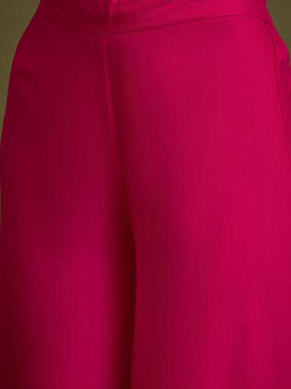InWeave Fuchsia Angrakha Dhoti Co Ord Set - Distacart