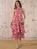 InWeave Punch Pink Beige Kurta Set - Distacart