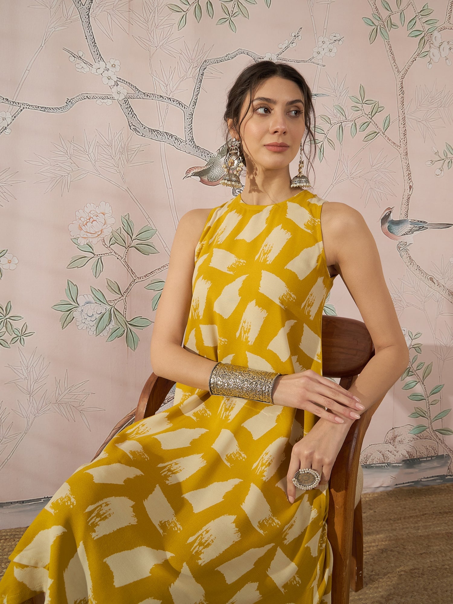 InWeave Honey Yellow Beige Kurta Set - Distacart