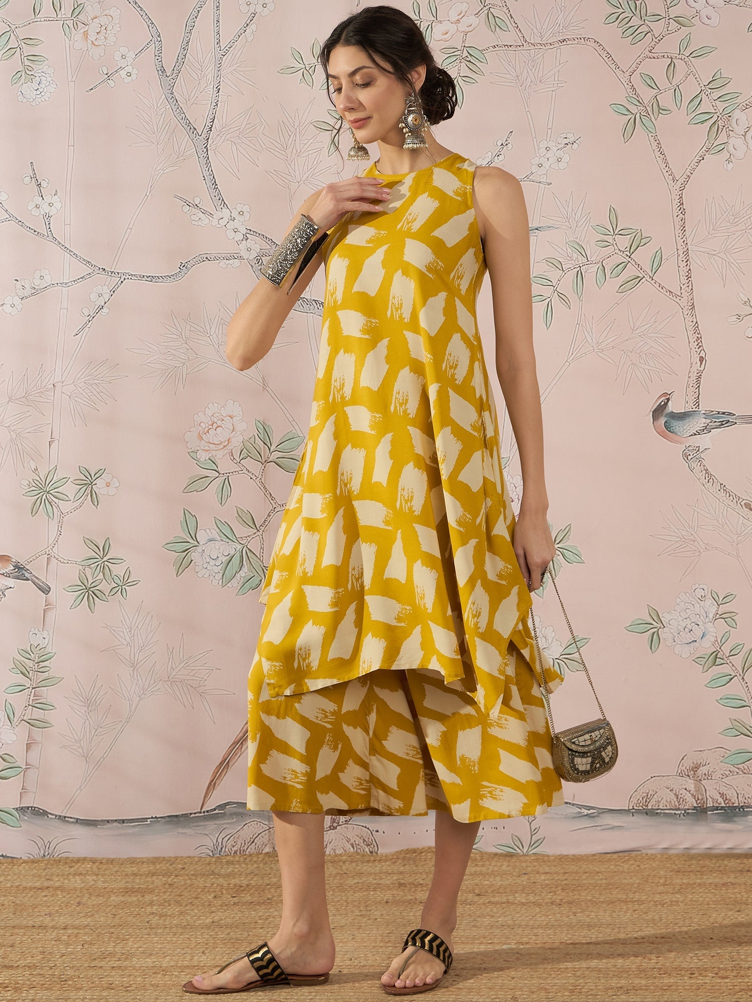 InWeave Honey Yellow Beige Kurta Set - Distacart