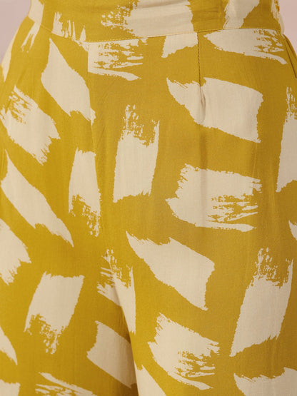 InWeave Honey Yellow Beige Slit Kurta Set - Distacart