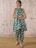InWeave Marin Teal Beige Slit Kurta Set - Distacart
