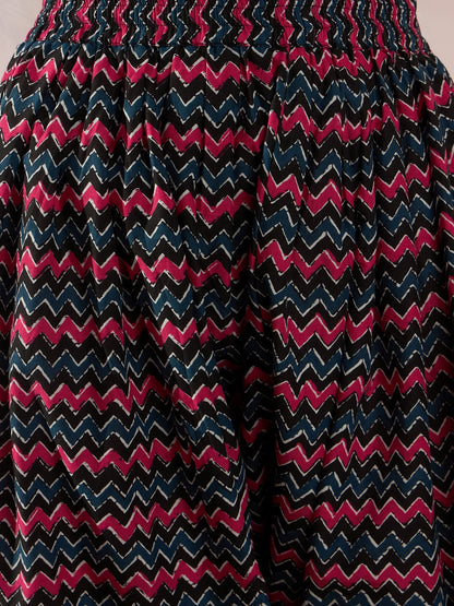 InWeave Black Pink Kurta Dhoti Set - Distacart