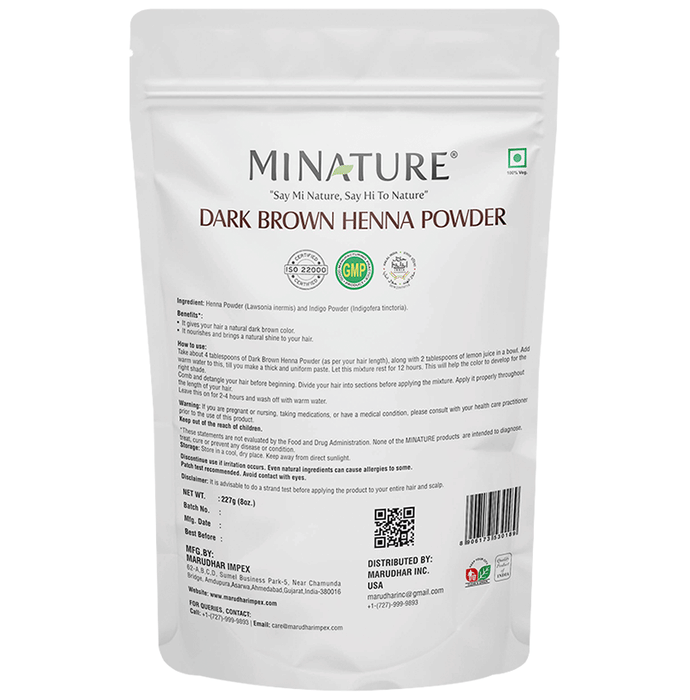 Minature Dark Brown Henna Powder