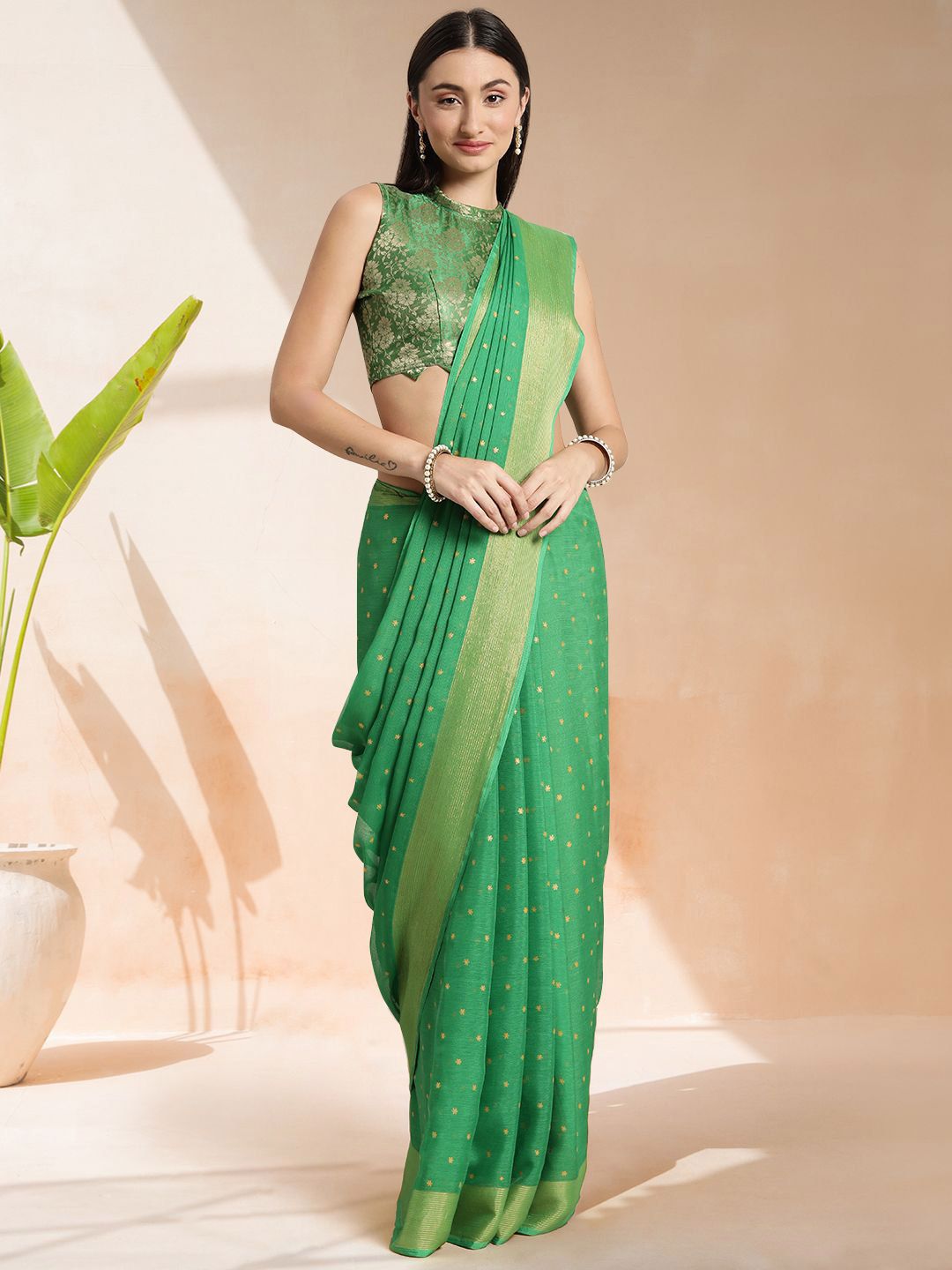 Mitera Floral Printed Ready to Wear Saree - Distacart