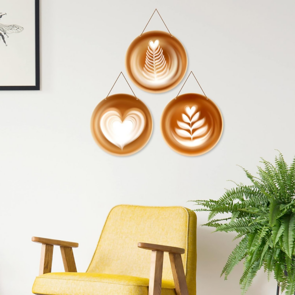 Artvibes Modern Coffee Latte Decorative MDF Wooden Wall Art - Dista