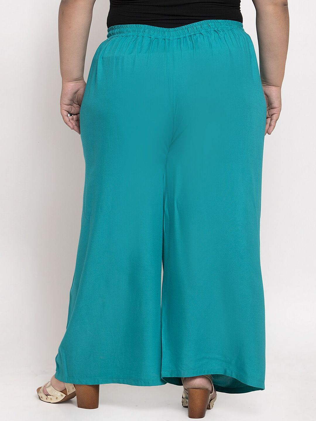 TAG 7 Women Plus Size Mid-Rise Wide Leg Palazzos - Distacart
