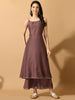Myshka Women's Mauve Solid Party Kurta Sets - Distacart