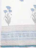 Thumbnail for Anouk Women Floral Yoke Design Regular Mirror Work Cotton Kurta with Trousers & Dupatta