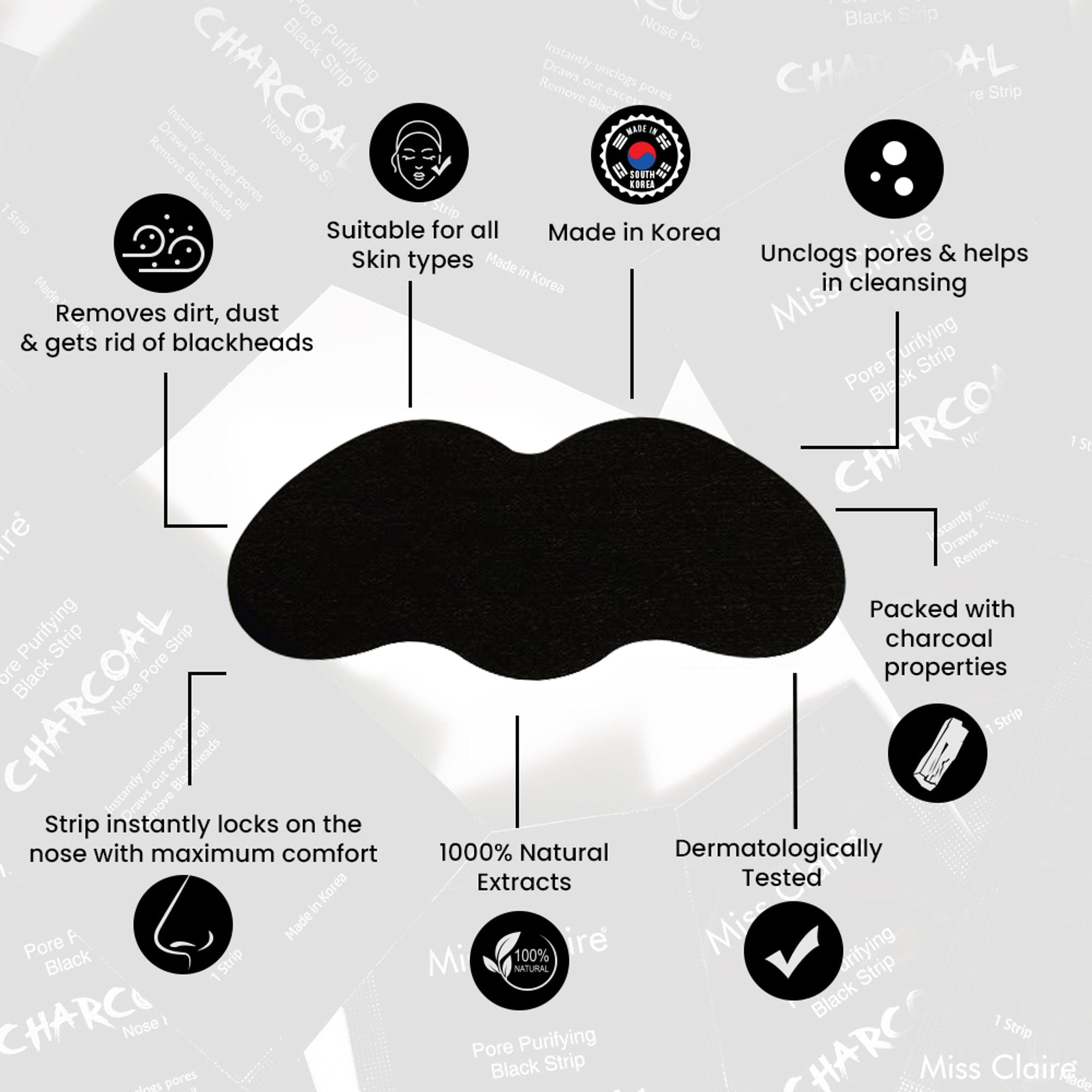 Miss Claire Charcoal Nose Strip