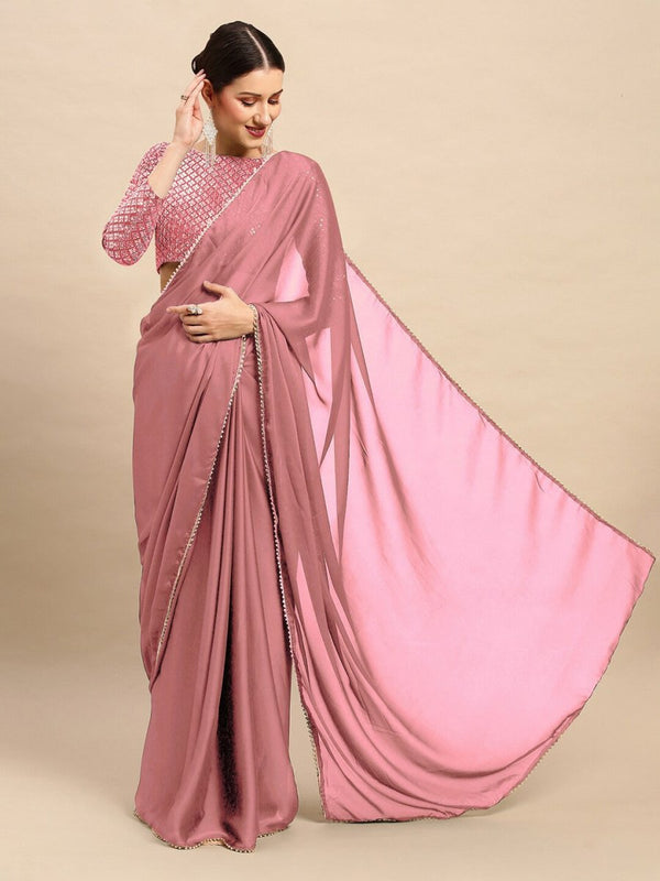 Anouk Sequinned Pure Georgette Saree - Distacart