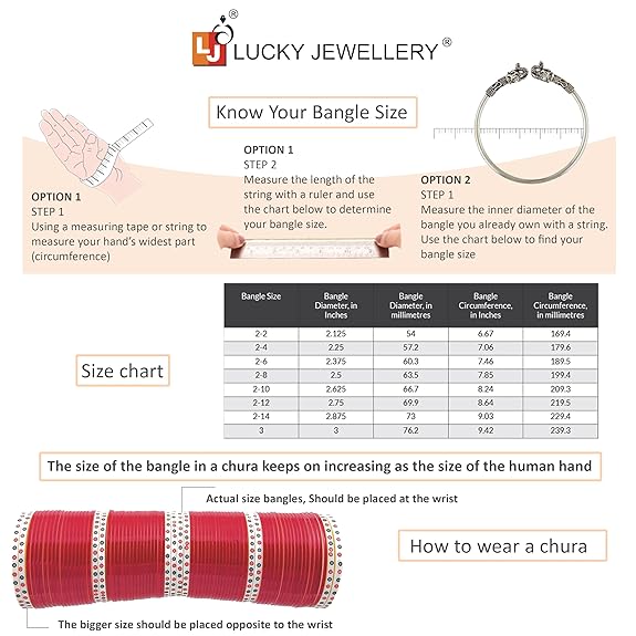Tehzeeb Creations Bridal Bangle Set Red Color Chuda Dulhan Punjabi Choora Wedding Chura For Women