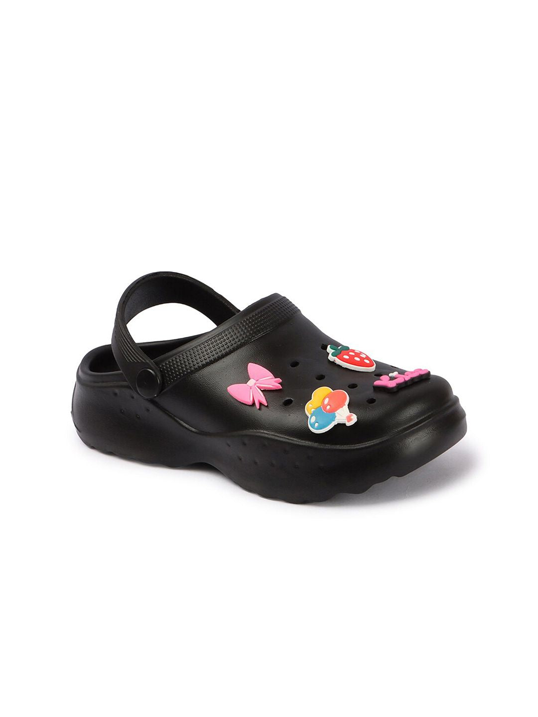 Roadster The Lifestyle Co. Women Black Self Design Lightweight Clogs