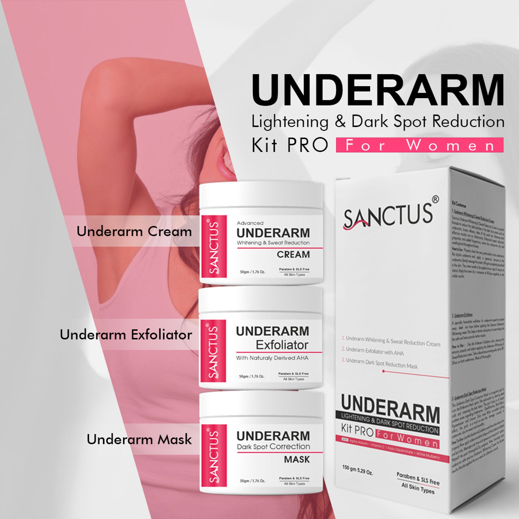 SANCTUS Underarm Dark Spot Whitening Kit - Distacart