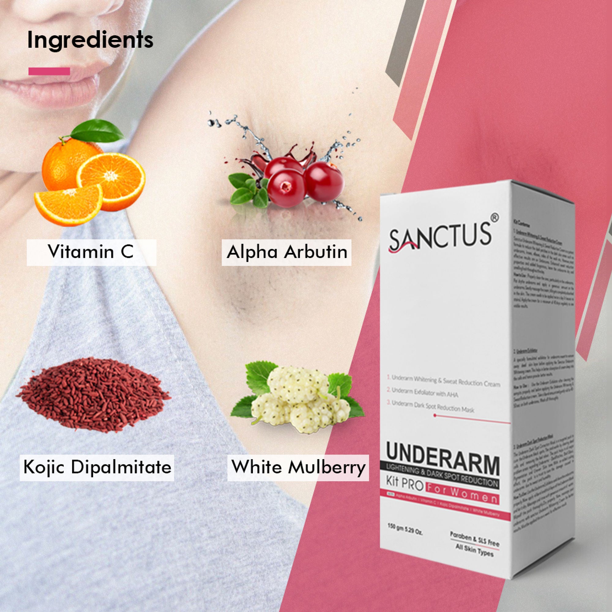 SANCTUS Underarm Dark Spot Whitening Kit - Distacart