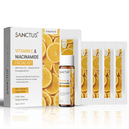 SANCTUS Vitamin C & Niacinamide Single Use Facial Kit - Distacart
