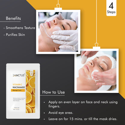 SANCTUS Vitamin C & Niacinamide Single Use Facial Kit - Distacart