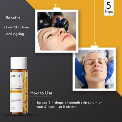 SANCTUS Vitamin C & Niacinamide Single Use Facial Kit - Distacart